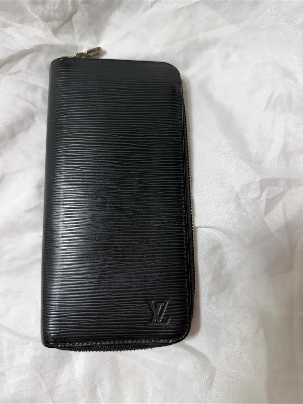 Louis Vuitton Black Epi Leather Zip Around Wallet